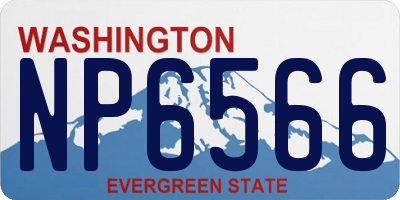 WA license plate NP6566