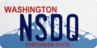 WA license plate NSDQ