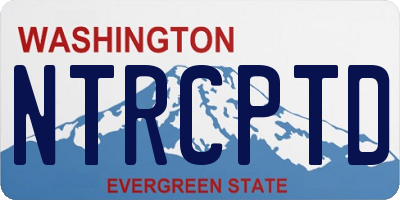 WA license plate NTRCPTD