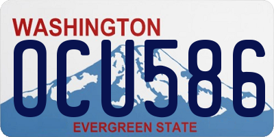 WA license plate OCU586