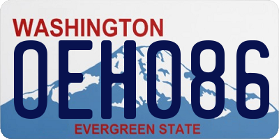 WA license plate OEH086