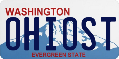 WA license plate OHIOST