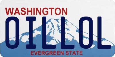 WA license plate OILLOL