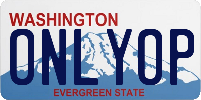 WA license plate ONLYOP