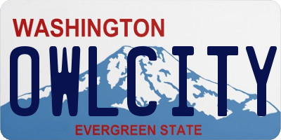 WA license plate OWLCITY