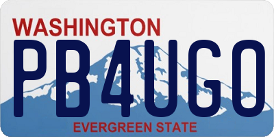 WA license plate PB4UGO