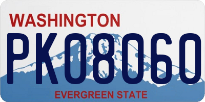 WA license plate PK08060