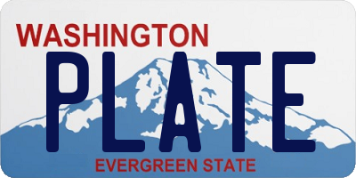 WA license plate PLATE