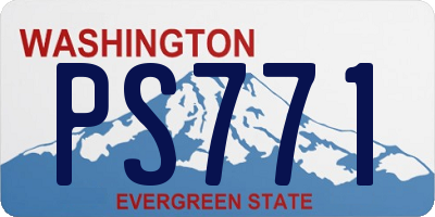 WA license plate PS771