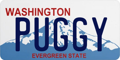 WA license plate PUGGY