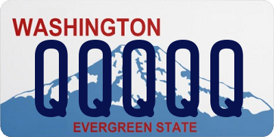 WA license plate QQQQQ