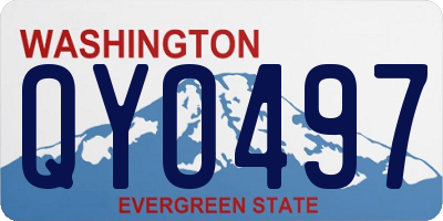 WA license plate QYO497