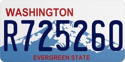 WA license plate R725260