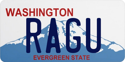 WA license plate RAGU