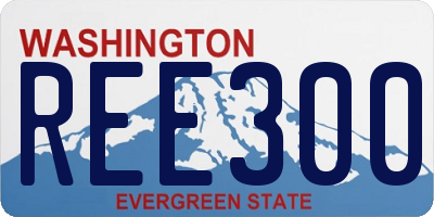 WA license plate REE300