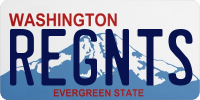 WA license plate REGNTS