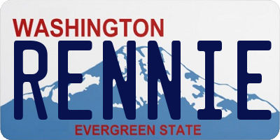 WA license plate RENNIE