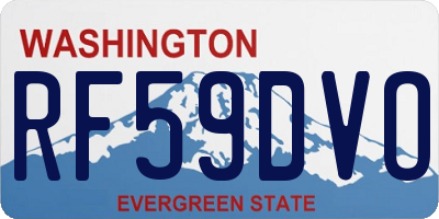 WA license plate RF59DVO