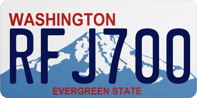 WA license plate RFJ700