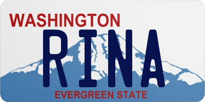 WA license plate RINA