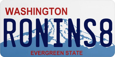 WA license plate RONINS8