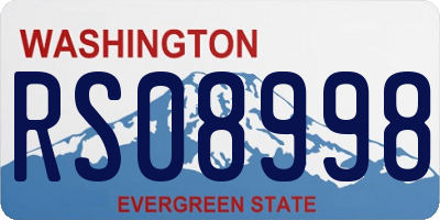 WA license plate RS08998