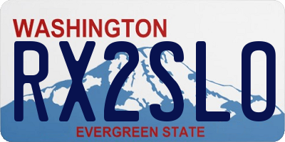 WA license plate RX2SLO