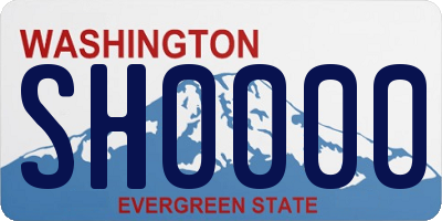 WA license plate SH0000