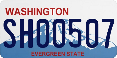 WA license plate SH00507