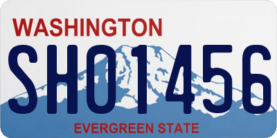 WA license plate SH01456