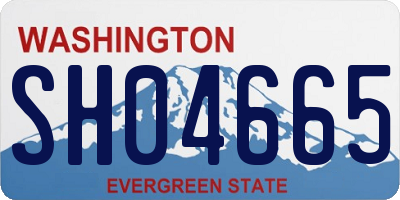 WA license plate SH04665