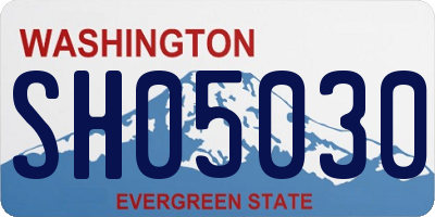 WA license plate SH05030