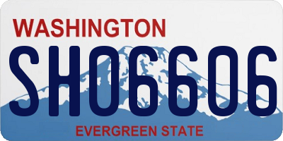 WA license plate SH06606