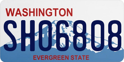 WA license plate SH06808
