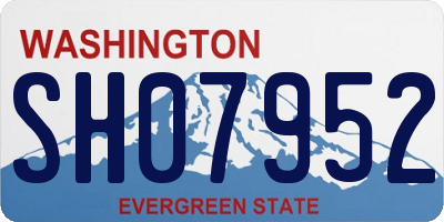 WA license plate SH07952