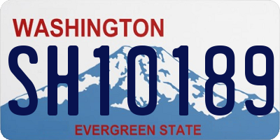 WA license plate SH10189