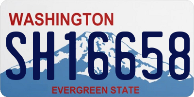 WA license plate SH16658