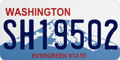 WA license plate SH19502