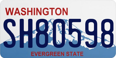 WA license plate SH80598