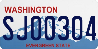 WA license plate SJ00304