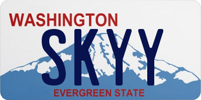 WA license plate SKYY