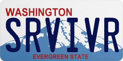 WA license plate SRVIVR