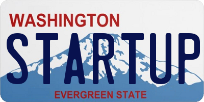 WA license plate STARTUP