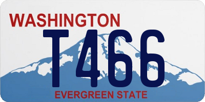 WA license plate T466