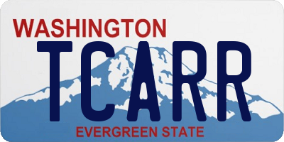 WA license plate TCARR