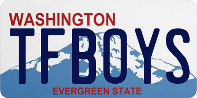 WA license plate TFBOYS