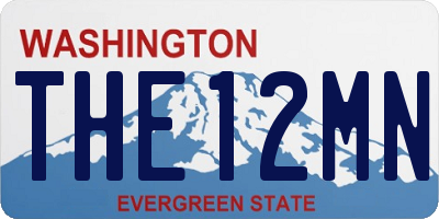 WA license plate THE12MN