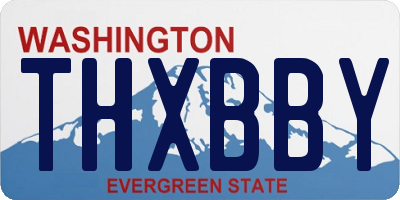 WA license plate THXBBY