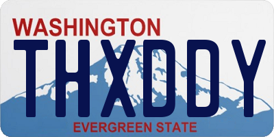 WA license plate THXDDY