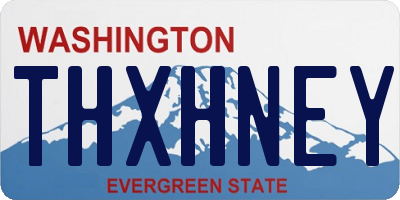 WA license plate THXHNEY